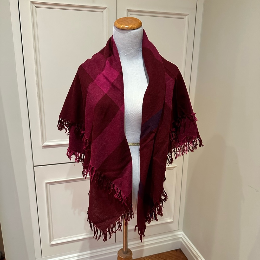 BURBERRY Large Giant Checker Wool Scarf